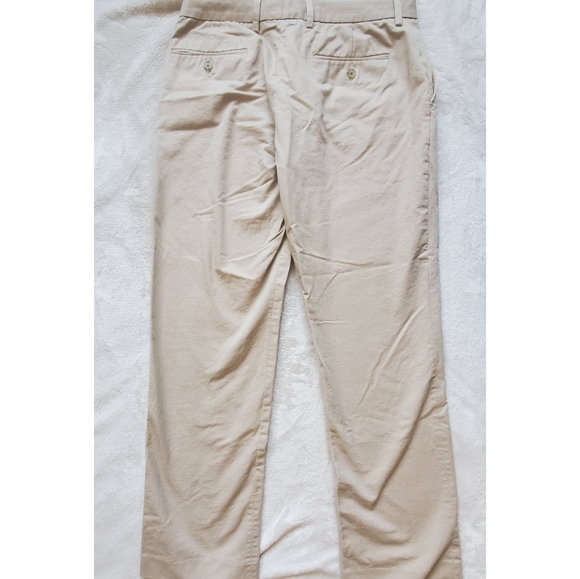 J crew chinos trousers beige flat front cotton size 32x32 - Picture 7 of 8